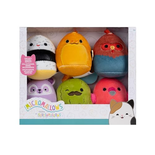 Squishmallows Original Micromallows Plush 6-Pack (Altman, Connie, Gideon, Safiyah, Elin, Agnolo)