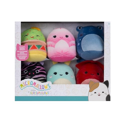 Squishmallows Original Micromallows Plush 6-Pack (Altman, Connie, Gideon, Safiyah, Elin, Agnolo)