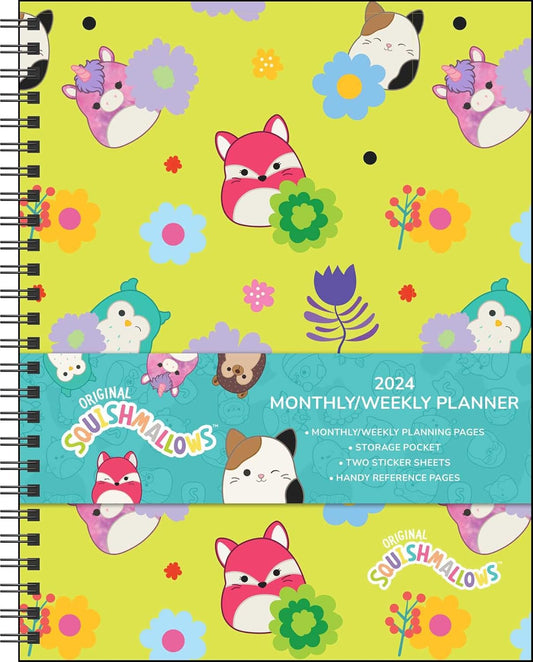 Squishmallows 12-Month 2024 Monthly/Weekly Planner Calendar