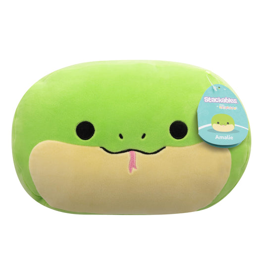 Squishmallows Original 12-Inch Amalie Green Spotted Snake Stackables - Official Jazwares Plush