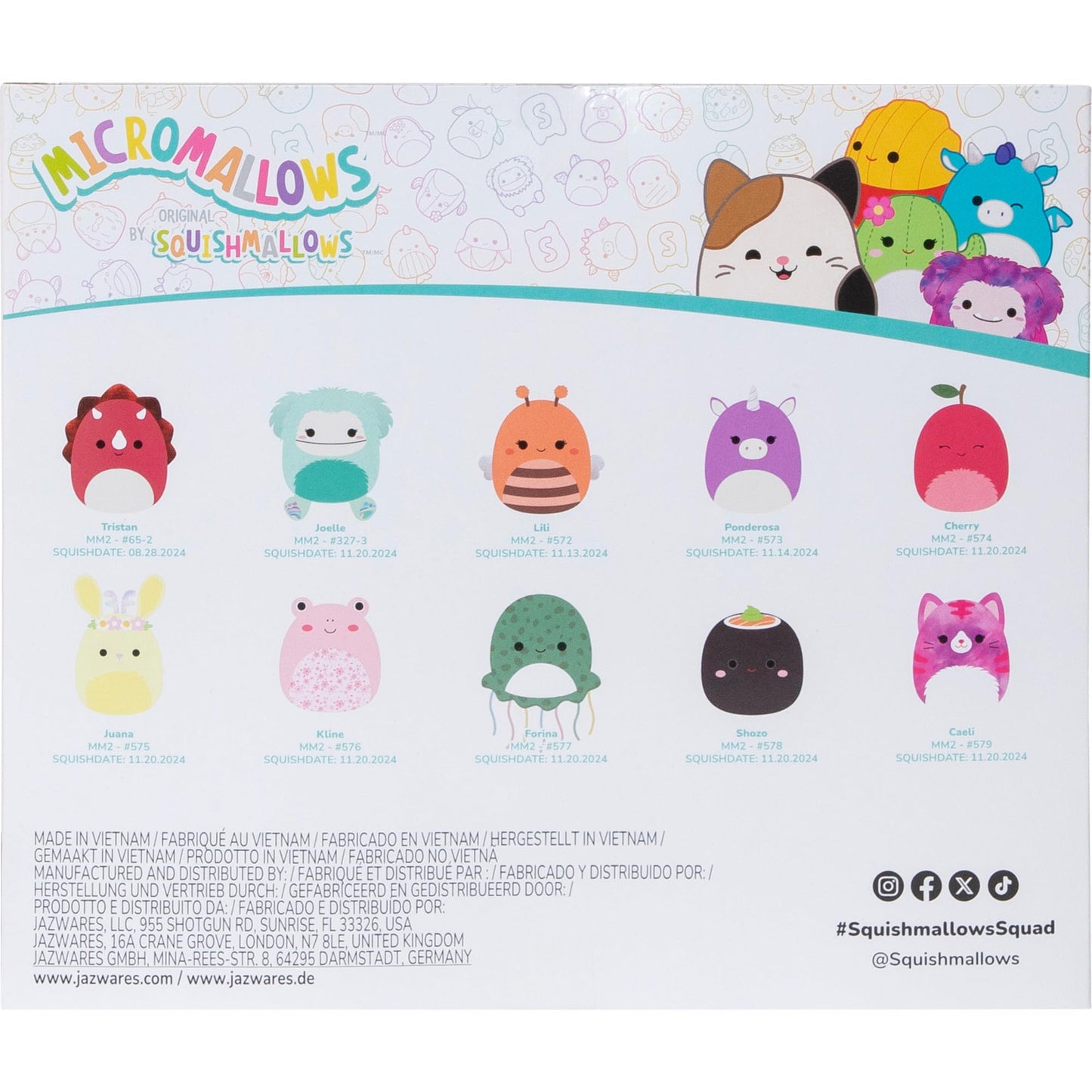 Squishmallows Original Micromallows Plush 10-Pack