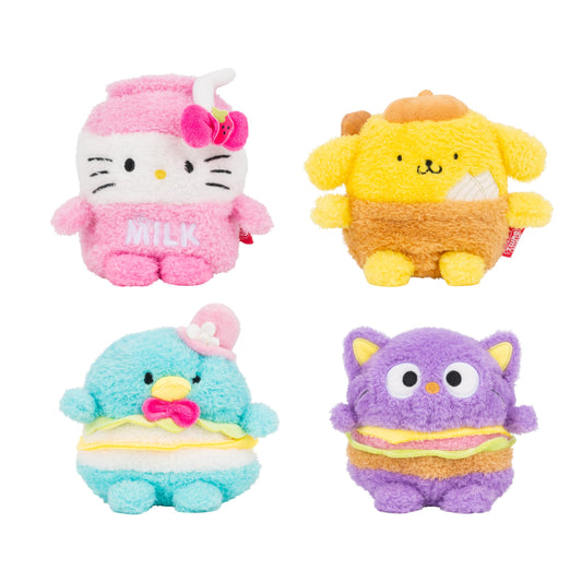 BumBumz 4.5-inch Hello Kitty and Friends FoodTruckBumz Plush 4-Pack - Collectible Amazon Exclusive Toys - from The Makers of Original Squishmallows